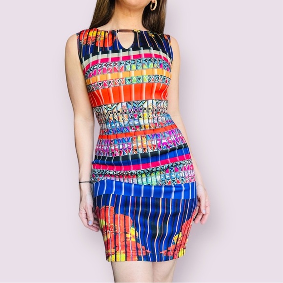 JOSEPH RIBKOFF VIBRANT DRESS - Picture 3 of 8